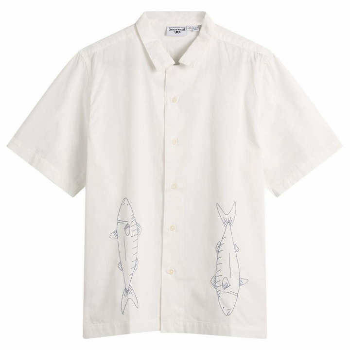 Photo: Service Works Men's Mackerel Shirt in Off-White