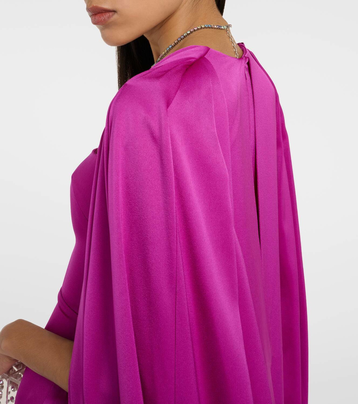 Alex Perry Caped satin gown