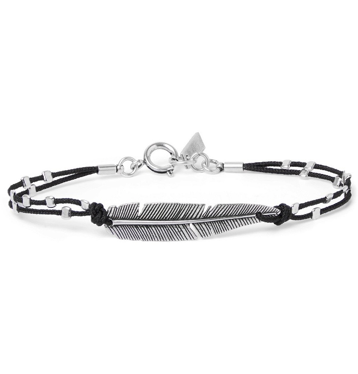 Photo: Isabel Marant - Feather Silver-Tone and Cord Bracelet - Silver