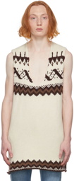 Stefan Cooke Off-White Fairisle Vest