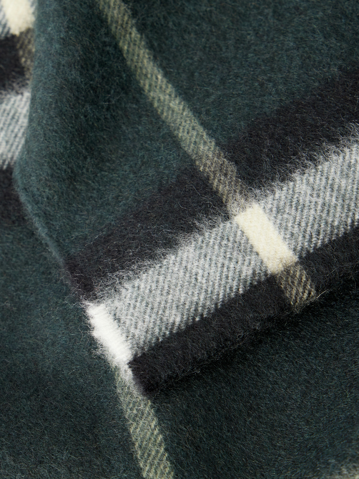 Burberry - Fringed Checked Cashmere Scarf