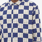 YMC Men's Curtis Check Shirt in Navy