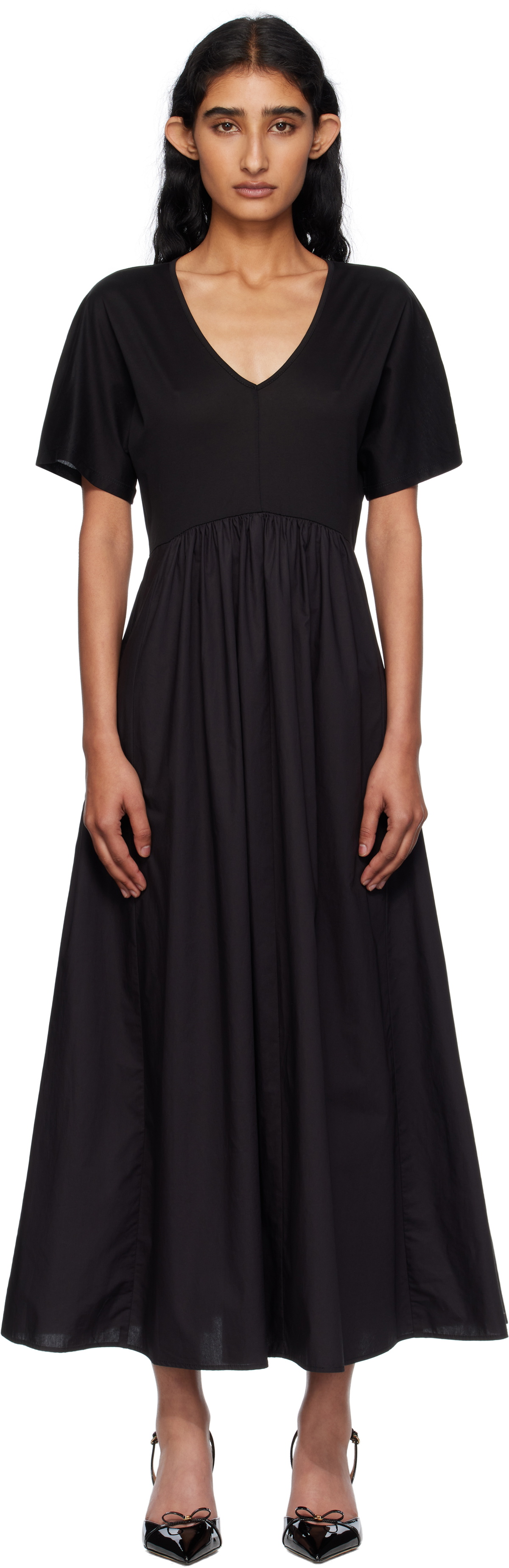 WEEKEND MAX MARA Ghiotto Printed Cotton Poplin Midi Dress