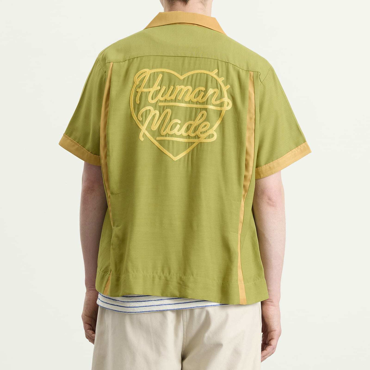 Human Made Men's Chain Stitched Bowling Shirt in Green