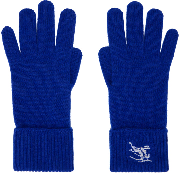 Photo: Burberry Blue Cashmere Blend Gloves