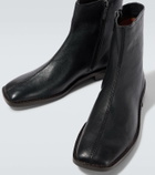 Lemaire Piped leather ankle boots