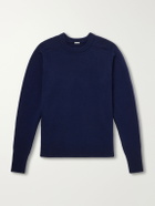 A.PRESSE - Paneled Wool Sweater - Blue