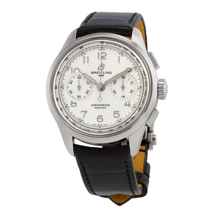 Photo: Breitling Premier B09 Heritage Chronograph 40mm Hand Wound White Dial Unisex Watch AB0930371G1P1
