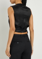 Armarium Guia Wool and Satin Vest Black