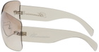 Blumarine Brown Rimless Sun Mask Sunglasses