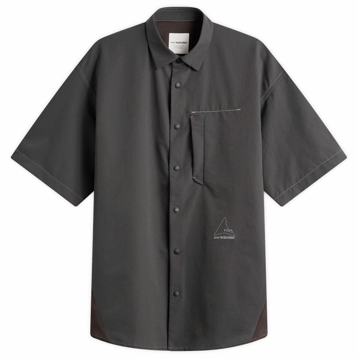 Photo: and wander Men's x ROA Breathable Shirt in Charcoal