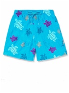 Vilebrequin - Mistral Straight-Length Mid-Length Embroidered Swim Shorts - Blue
