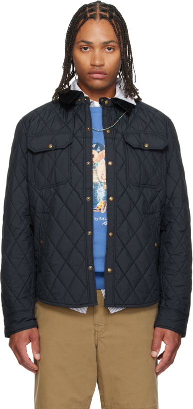Photo: Polo Ralph Lauren Black 'The Beaton' Quilted Jacket