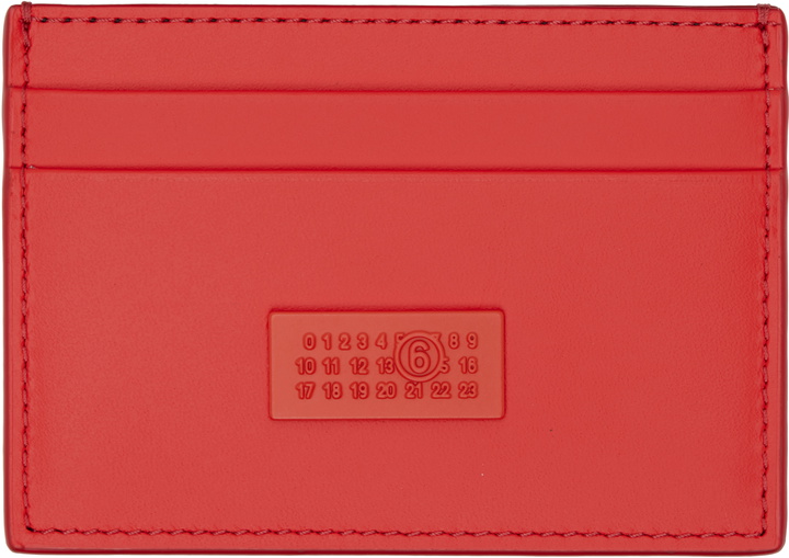 Photo: MM6 Maison Margiela Orange Numeric Leather Card Holder