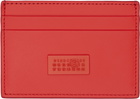 MM6 Maison Margiela Orange Numeric Leather Card Holder