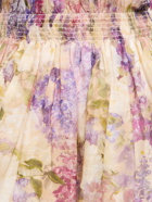 ZIMMERMANN - Sensory Printed Linen & Silk Mini Skirt