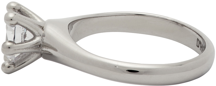 D'heygere Silver Solitare Pinky Ring