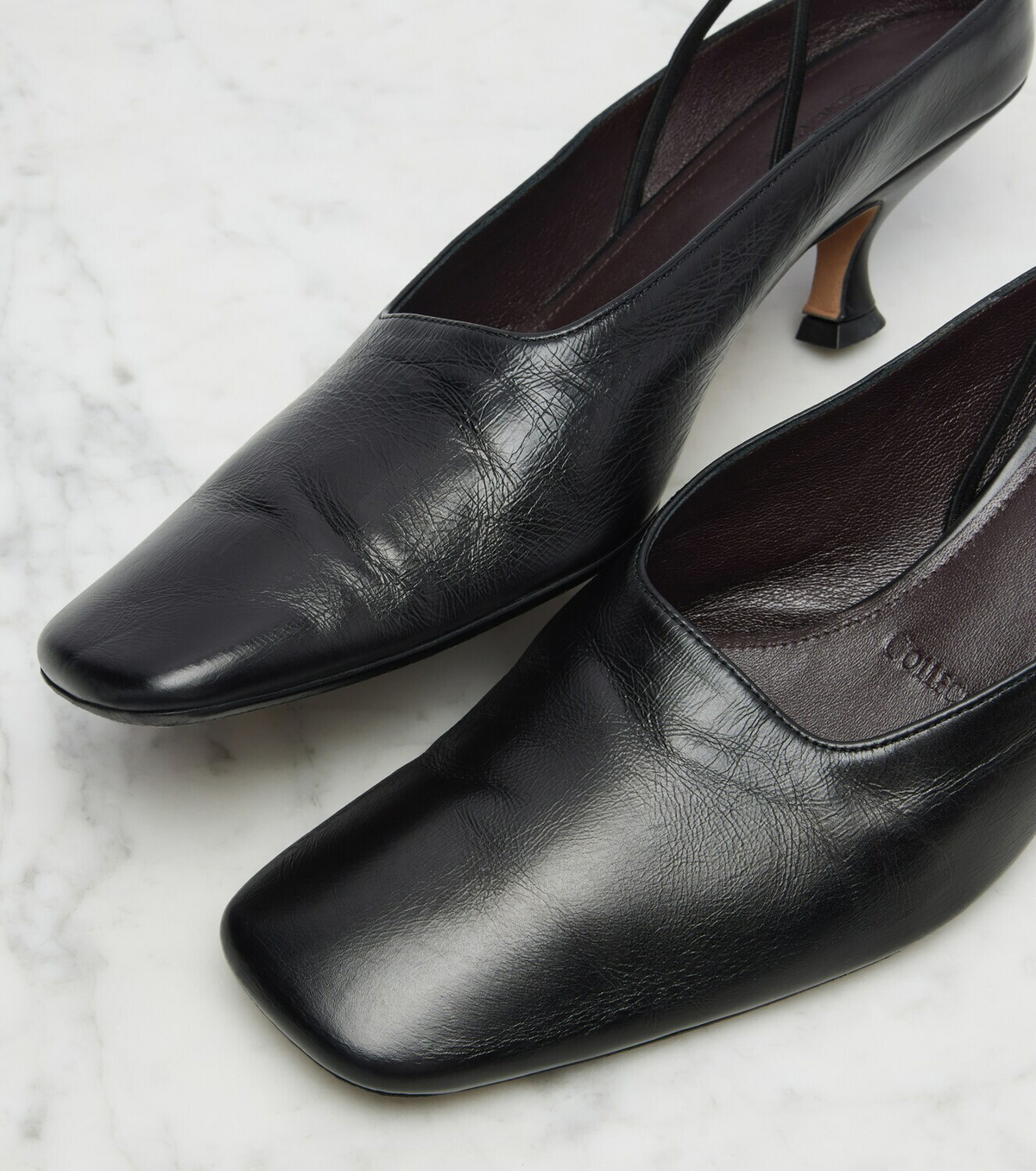 Calvin Klein Collection Anna leather slingback pumps