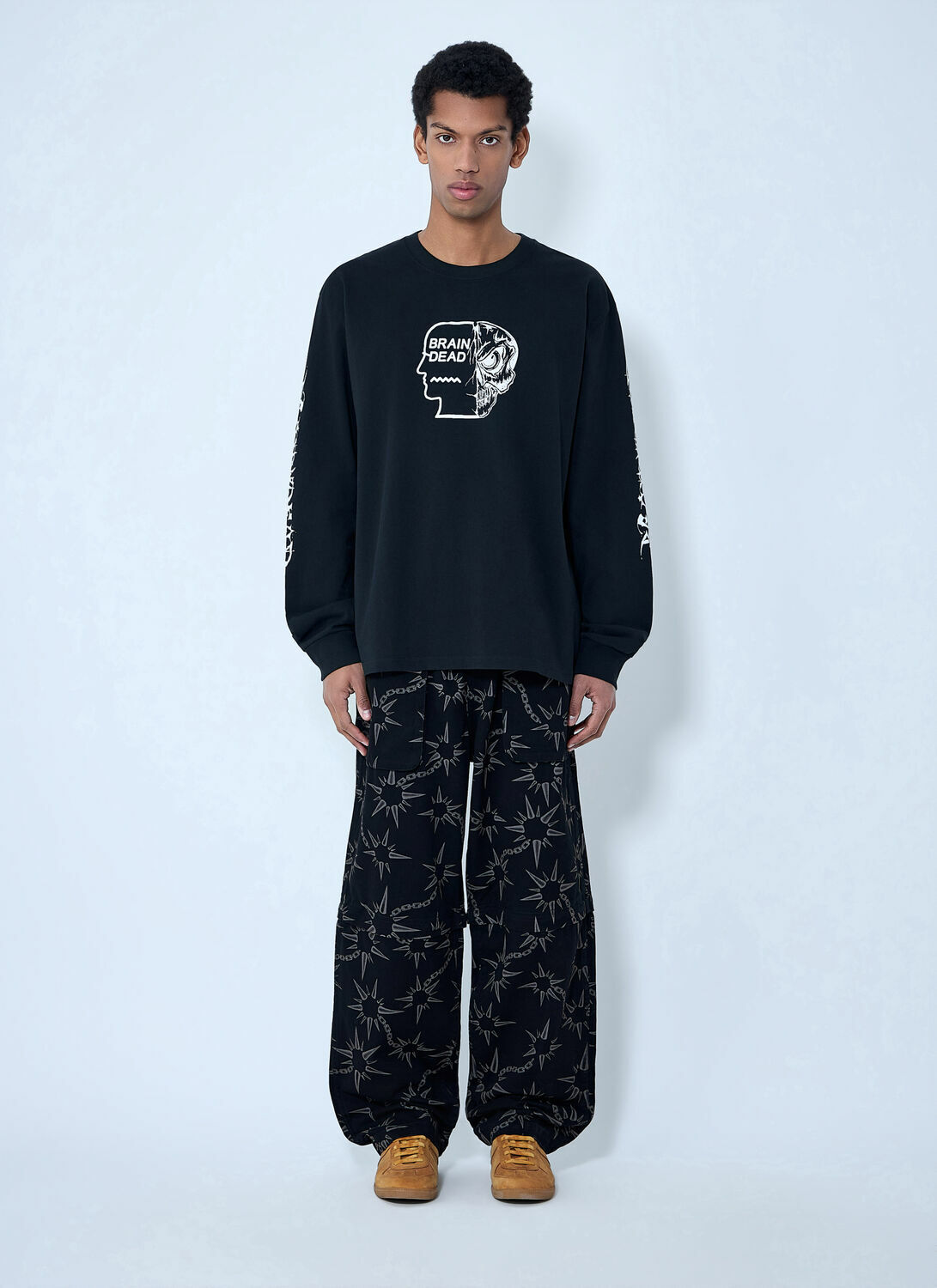 Brain Dead Printed Wide-Leg Trousers