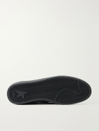 Golden Goose - Ball Star Distressed Suede-Trimmed Leather Sneakers - Black
