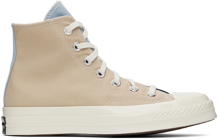 Photo: Converse Beige & Navy Chuck 70 Tri-Panel Sneakers