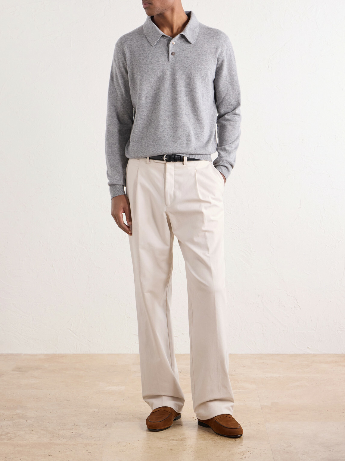 Rubinacci - Cashmere Polo Shirt - Gray