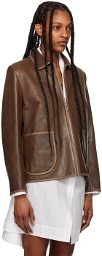 Cawley Brown Lillie Leather Jacket