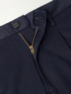 Noah - Straight-Leg Cotton-Twill Trousers - Blue