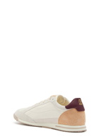 Brunello Cucinelli Panelled Grained Leather Sneakers White
