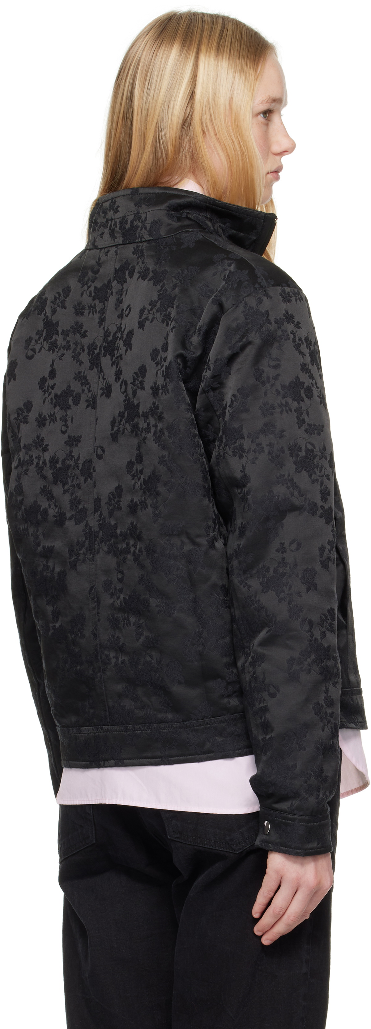 アウターその他 COPERNI Women Outer 24ACOPV58BISF3004 BLACK Black Cut-Out Bomber Jacket – Coperni