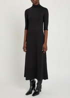 Vince Jersey Close-knit Dress Black