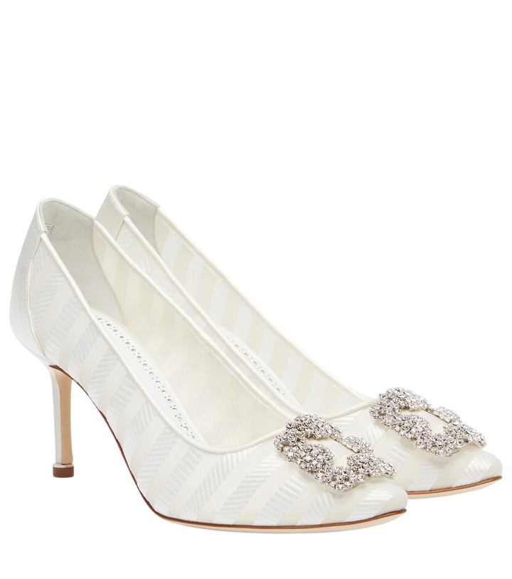 Photo: Manolo Blahnik Hangisi embellished organza pumps