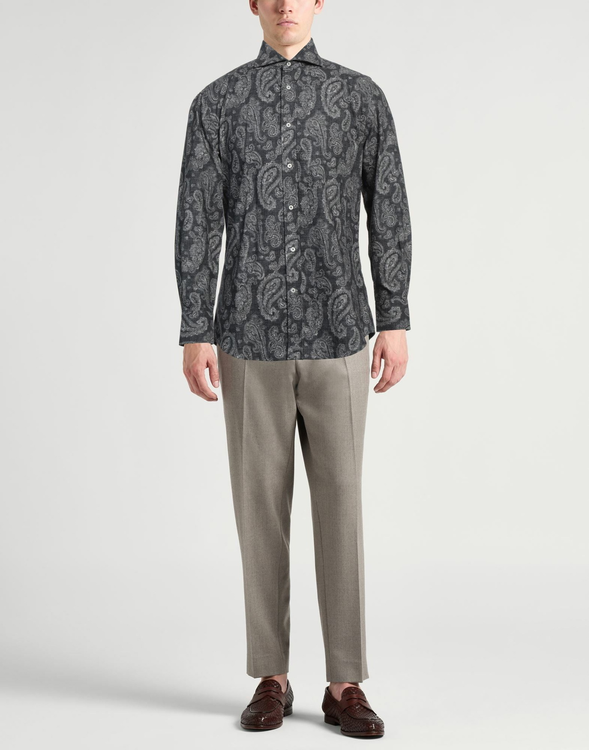 Brunello Cucinelli Mens Shirt Slate in Blue