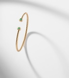 David Yurman Cablespira® Flex Micro 18kt gold cuff bracelet with emeralds