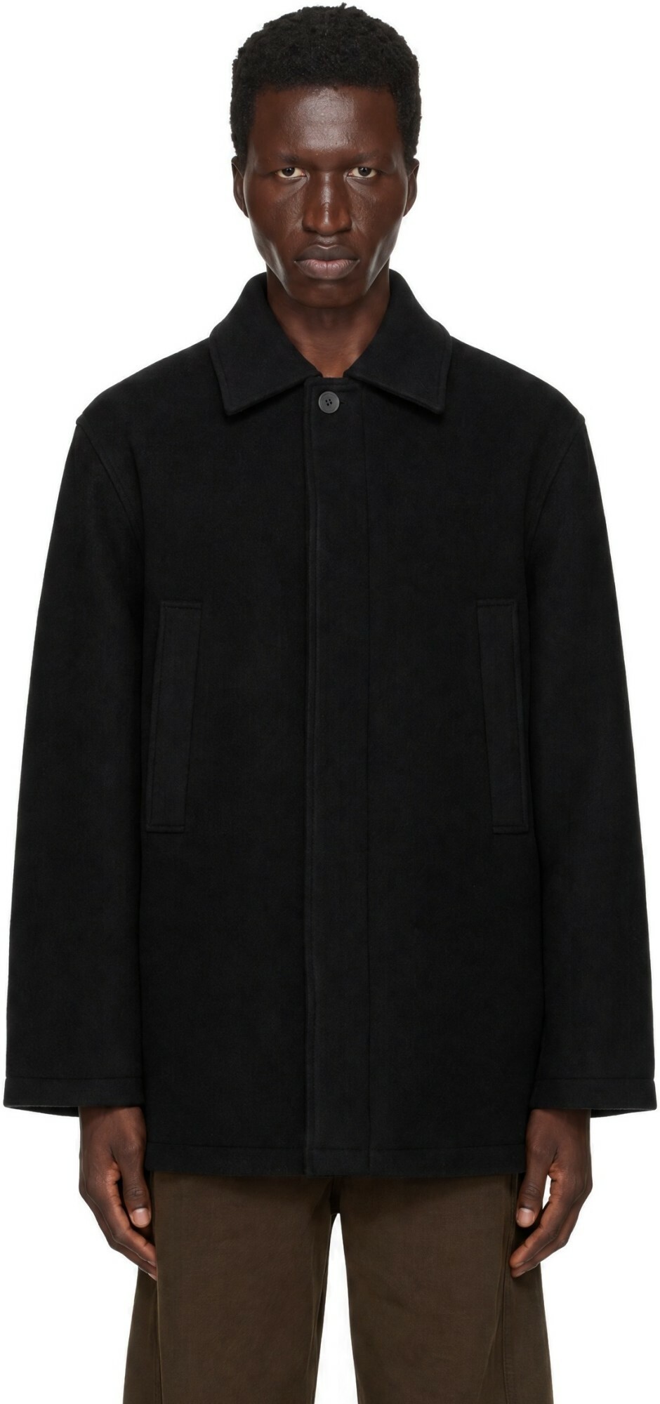 LE17SEPTEMBRE Black Boxy Half Coat