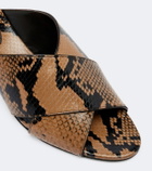 Le Monde Béryl Luca snake-effect leather mules
