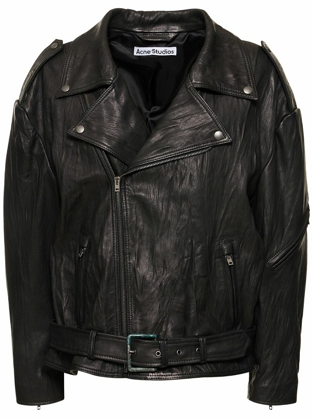 Photo: ACNE STUDIOS - Oversized Leather Biker Jacket