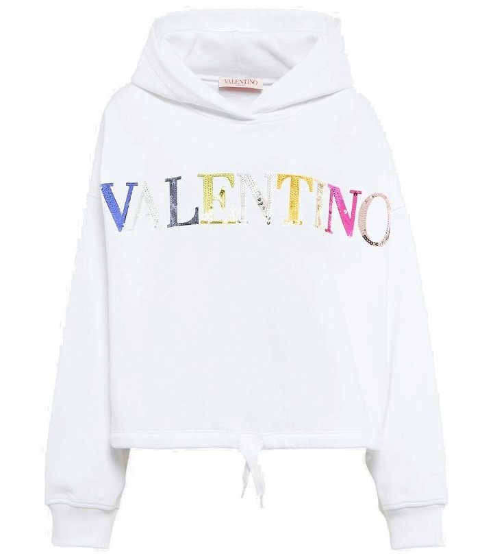 Photo: Valentino Logo cotton hoodie