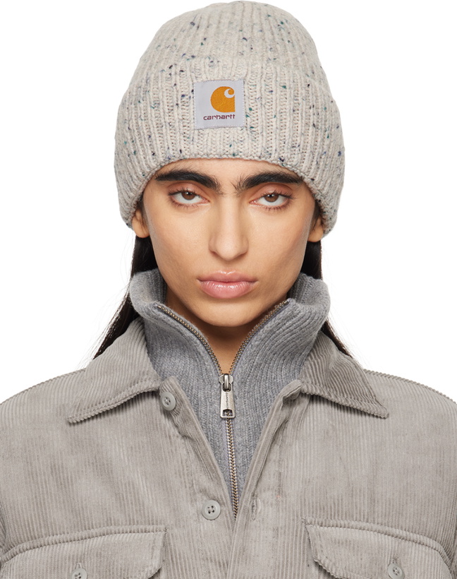 Photo: Carhartt Work In Progress Gray Anglistic Beanie