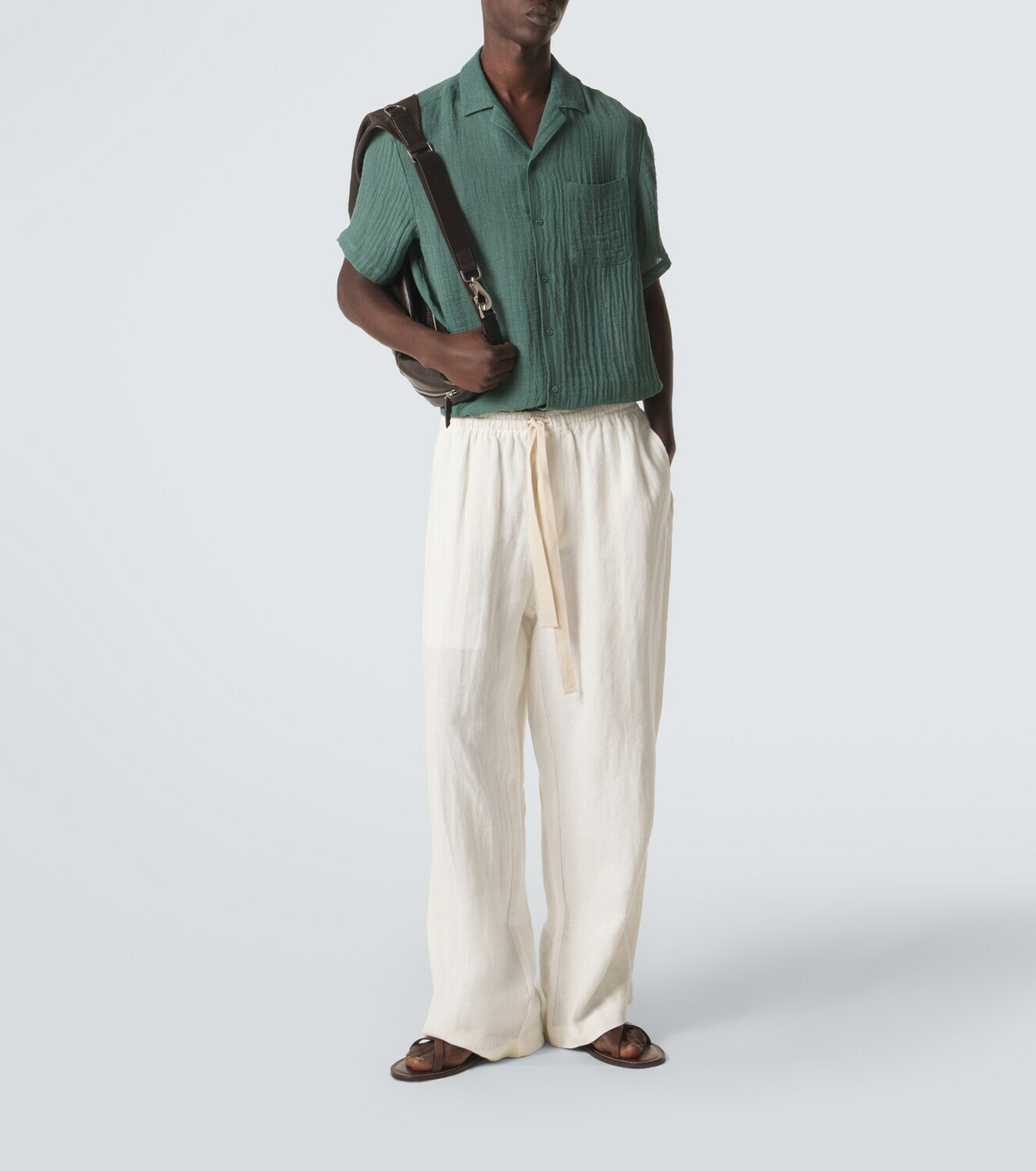 Le Kasha Botad linen bowling shirt