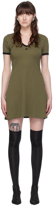 Photo: Courrèges Green V-Neck Minidress