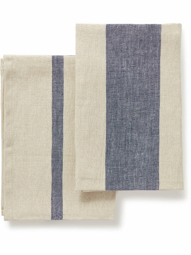 Photo: Cleverly Laundry - Set of Two Striped Linen Tea Towels