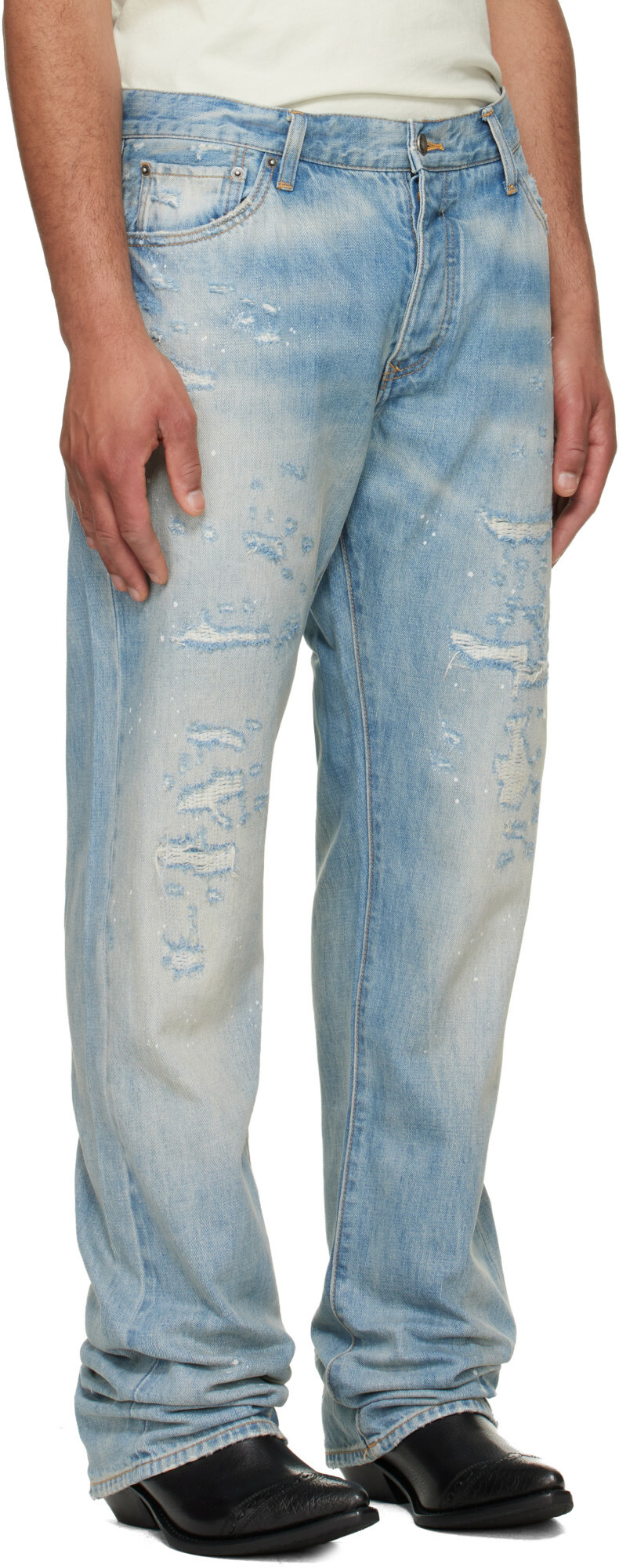 COÛT DE LA LIBERTÉ Blue Bobby Selvage Relaxed Jeans