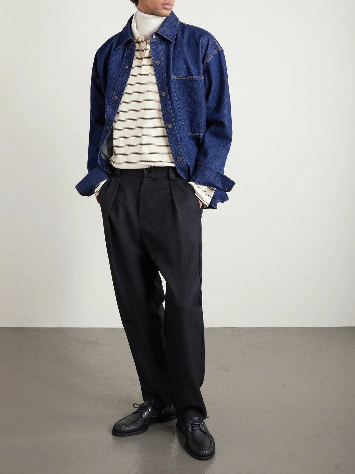 A.P.C. - Renato Straight-Leg Pleated Twill Trousers - Black