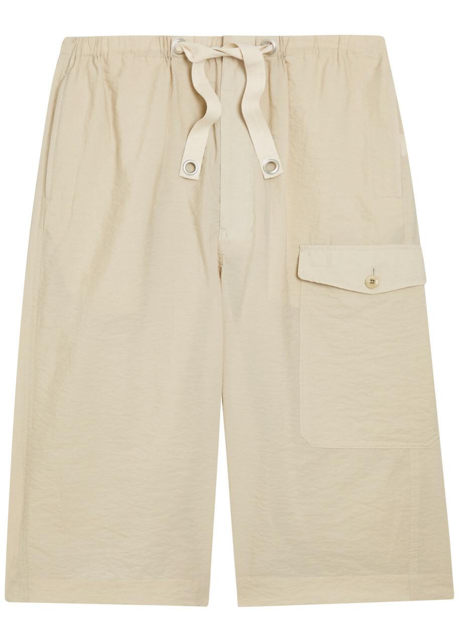 Lemaire Cotton-blend Cargo Shorts Off White