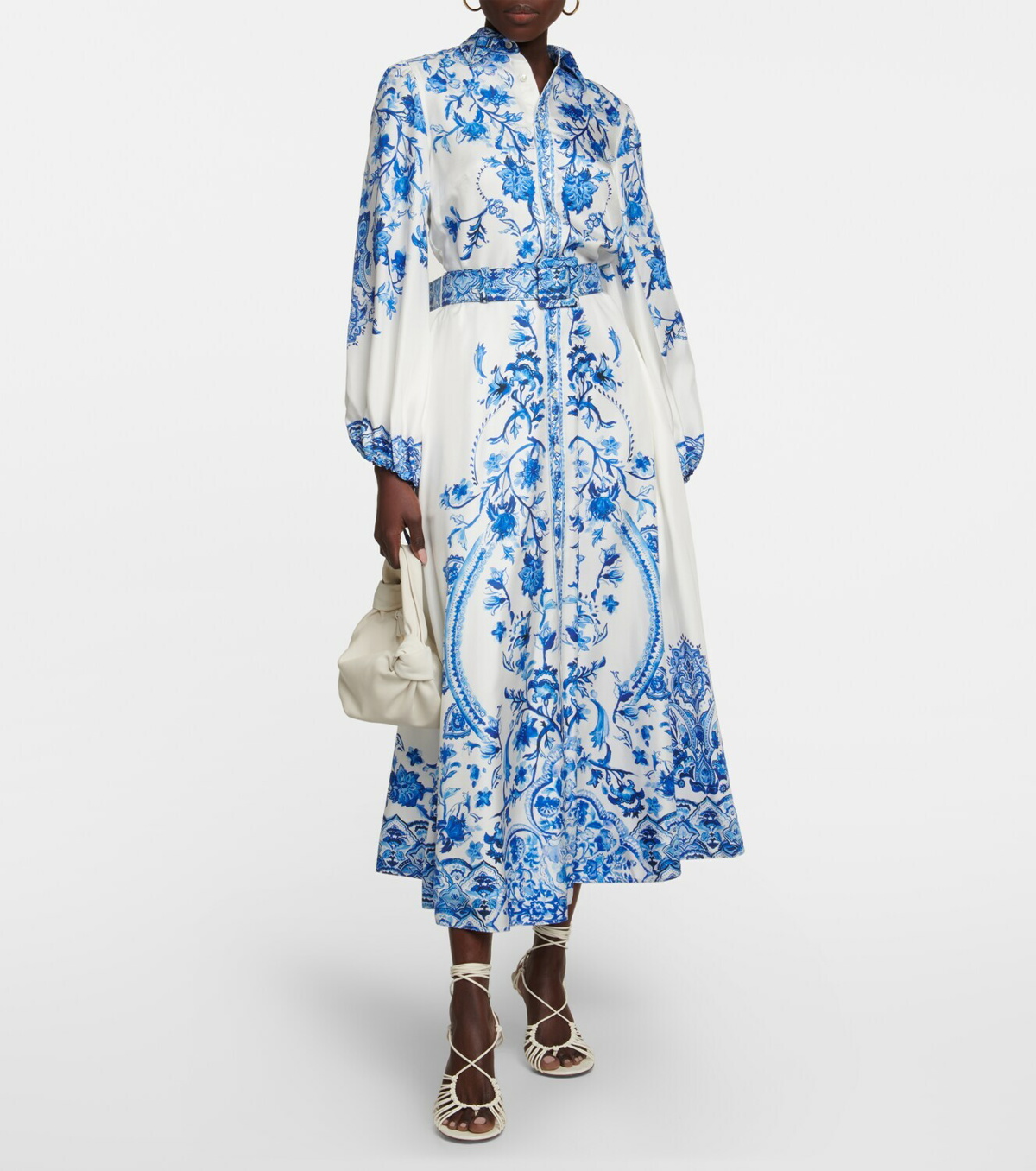 Polo Ralph Lauren - Belted printed silk midi dress
