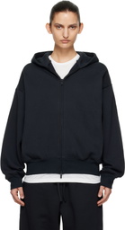 Fear of God ESSENTIALS Black Classic Zip-Up Hoodie