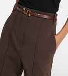 Sportmax Belted crêpe straight pants