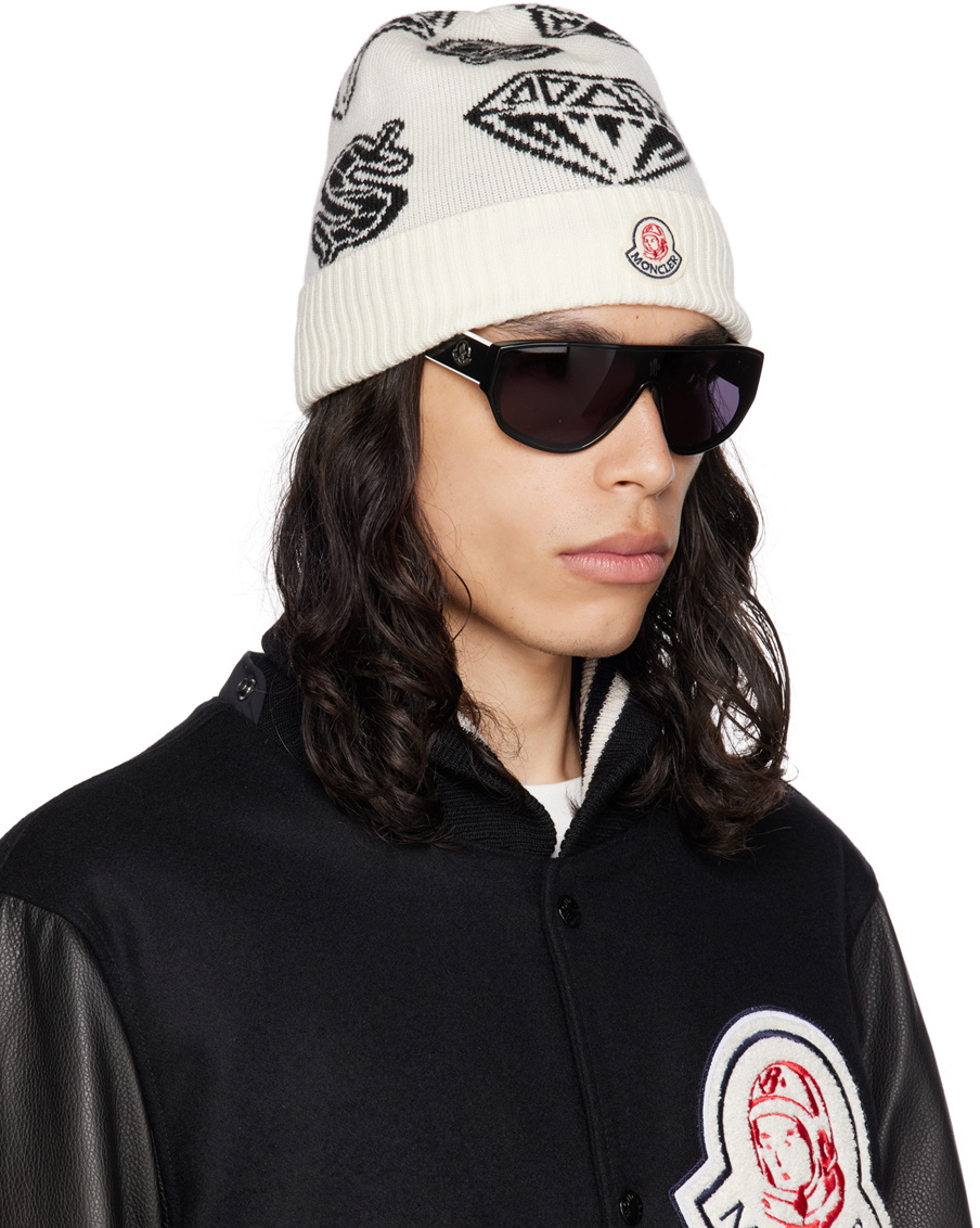 Moncler Genius Moncler Billionaire Boys Club White & Black Beanie ...