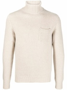 Fedeli Beige Wool-cashmere Blend Jumper Sweater